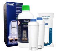 Détartrant DeLonghi EcoDecalk 500 ml et 2x Wessper filtres à eau compatibles avec le DLSC002 SER3017