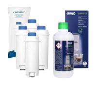 Détartrant DeLonghi EcoDecalk DLSC500 et 4x filtres à eau compatibles avec...