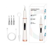 Détartreur À Ultrasons Et 4 Têtes De Nettoyage Blanc