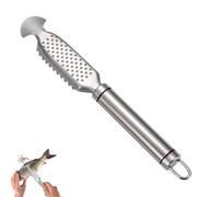 Détartreur de poisson 2 en 1 en acier inoxydable + râpe à gingembre, écailleur de poisson, outil multifonction pour détartrer, râper (1 pièce)