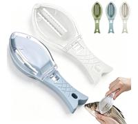 Détartreur de poisson avec couvercle, extracteur de balance portable pour | Écailleur à poisson sans désordre avec couvercle à charnière pour contenir les écailles