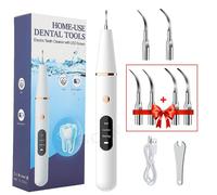 Détartreur Dentaire À Ultrasons Pour Dents Détartreur De Tartre Détartreur Dentaire Électrique Sonique Nettoyeur De Plaque Dentaire Détartrage Dentaire - Type White Add 4 Tips