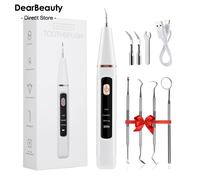 Détartreur dentaire Ultra sonique électrique, nettoyeur de Plaque dentaire, élimination de la pierre dentaire pour les taches de tartre, dissolvant de calcul des dents Teeth Cleaner set-C