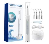 Détartreur Dentaire Visuel Pour Dissolvant De Tartre Des Dents,Nettoyeur De Dents Électrique,Dissolvant De Plaque De Calcul Dentaire,Élimination Des Pierres À Ultrasons - Type White Set
