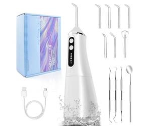 Détartreur Water Flosser Jet Dentaire Hydropulseur Voyage Irrigateur Teeth Nettoyage Dents D'eau Portable Nettoyeur Hydropropulseur Appareil Nettoyer Hygiene Interdentaire + Kit Detartrage Dentaire