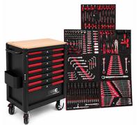 DeTec Chariot d’atelier outillé Noir Mat, 7 tiroirs, Grande taille