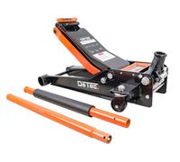 DeTec Cric voiture DT-3TWH Orange Extra Plat Hydraulique 3 t 50 cm Hub