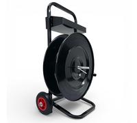 DeTec. Dérouleur professionnel pour bande de cerclage - Dévidoir de bande pour bande de cerclage en polypropylène et PET - Noyau de 406 mm avec frein de vidange et boîte de rangement