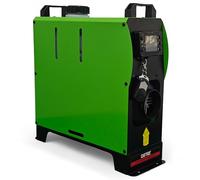 DeTec. DT-5Di Canon à chauffage diesel indirect vert 5 kW 120-190 m³/h Thermostat & télécommande Chauffage auxiliaire portable 12 V/230 V Double réservoir 5 l Canon diesel pour atelier, entrepôt