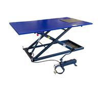 DeTec. Pont élévateur Quad avec une capacité de levage de 675 kg | Pont élévateur Quad à ciseaux avec pied et entraînement pneumatique | Pont élévateur extra large pour atelier | Hauteur de levage max