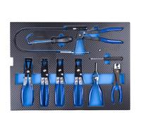 DeTec Werkzeugeinleger Serrage Tuyau Set Pinces, Bleu, Métal, 1 Unité