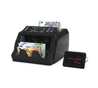 Detectalia V20 Compteuse de Billets avec Détection UV/MG/IR/MT/CIS, Écran Tactile 4,5” + Écran Externe, Lecture Numéros de Série, Comptage Mixte Multidevise (EUR/GBP/CHF/USD/SEK/PLN/TRY/DKK) 1200/Min