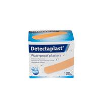 DETECTAPLAST 100 Pansements Imperméables PRO Usage Intensif - Pansement Doigt - Tenue Longue Durée Milieu Humide - colle hypoallergénique - 25 x 72 mm - Couleur Chair