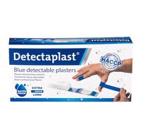 Detectaplast Lot de 100 pansements imperméables universels bleus pour la manipulation des aliments, pansements détectables pour les premiers soins dans la restauration, 120 x 20 mm