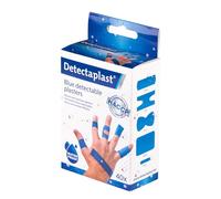 Detectaplast Lot de 40 pansements imperméables universels bleus pour le domaine alimentaire, pansements détectables, premiers secours, 9 x 38, 19 x 72, 25 x 72, bout des doigts et articulations
