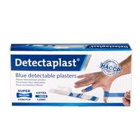 Detectaplast Lot de 50 pansements imperméables élastiques bleus pour le secteur alimentaire - Pansements détectables pour premiers secours en restauration - 180 x 20 mm