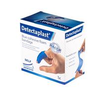 Detectaplast Pansement bleu, pansement auto-adhésif pour plaies et blessures, rouleau de pansements imperméable pour la manipulation des aliments, super élastique, 6cm x 4,5m