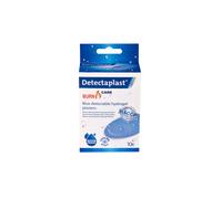 Detectaplast Pansement Hydrogel adhésif détectable bleu imperméable et élastique - HACCP - Traitement des coupures et brûlures - Boîte de 10