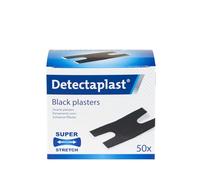 Detectaplast pansements Premium étanches noirs détectables pour la cuisine, le bricolage, l’atelier ou le chantier, articulation, 68 x 38 mm, 50 pièces
