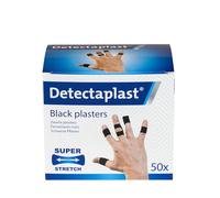 Detectaplast pansements Premium noirs, discrets et résistants pour cuisine, bricolage, atelier ou chantier, assortiment 100 pièces, 5 formats