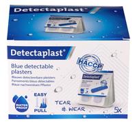 Detectaplast Recharge de pansement bleu détectable magnétiquement Waterproof pour distributeur Tear & Wear - Format 25 x 72 mm - HACCP - Boîte de 5 paquets de 40