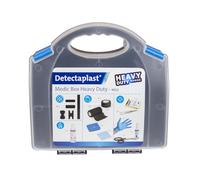 Detectaplast trousse de premiers secours professionnelle, mallette portable avec pansements noirs pour l’industrie, l’horeca, l’atelier ou un usage quotidien, 86 pièces