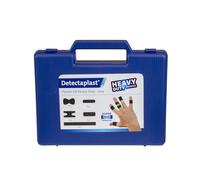 Detectaplast trousse de premiers secours professionnelle, mallette portable avec pansements noirs pour l’industrie, l’horeca, l’atelier ou un usage quotidien, 58 pièces
