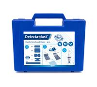 Detectaplast Trousse de secours Medic Box Food Basic - HACCP - Pour 1 à 5 presonnes - Pansements Super Stretch - Assortiment de 78 éléments
