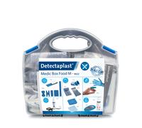 Detectaplast Trousse de secours Medic Box Food Restauration - HACCP - Pour 10 personnes - Pansements Super Stretch - Assortiment de 98 éléments