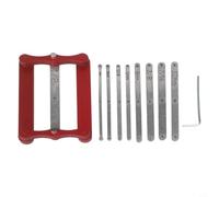 Détecteur central de précision en acier inoxydable pour le travail du bois - Jauge de marquage automatique du point moyen pour gabarits à queue d'aronde - Outil de traçage robuste pour la fabrication