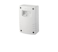 Détecteur crépusculaire réglable pour extérieur, IP44, Couleur Blanche, idéal pour Allumer Les lumières automatiquement à la tombée de la Nuit.