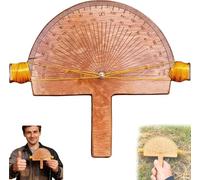 Détecteur d'angle de précision, outil de mesure en bois de bouleau pour des mesures précises, rapporteur professionnel du bois avec échelle gravée pour soudure, menuiserie, construction et projets de