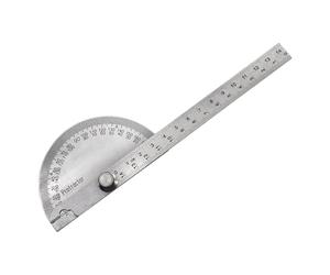 Détecteur d'angle de rapporteur - Rapporteur d'angle en acier inoxydable | Rapporteur de mathématiques, outil de recherche de règle pour le travail du bois pour la construction