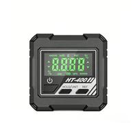 Détecteur d'angle numérique avec base magnétique - Inclinomètre 4 x 90° pour le travail du bois et la construction - Rétroéclairage LCD haute visibilité - Outil de jauge biseautée en métal 6 x 6 cm