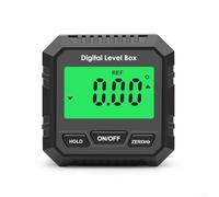 Détecteur d'angle numérique avec écran LCD et base magnétique pour une mesure précise de l'inclinaison - Résolution de 0,1 °, précision ± 0,2 °, plage de 4 × 90 °/2 × 180 °, inclinomètre compact pour
