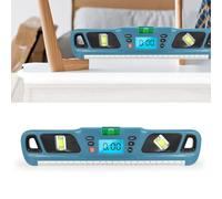 Détecteur d'angle numérique avec plage de 360°, résolution de 0,05° et écran LCD rétroéclairé pour construction, bricolage et ingénierie, règle en acier de 285 mm