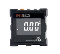 Détecteur d'angle numérique électronique avec base magnétique, affichage rotatif automatique, plage de 0 à 90 °, corps en ABS pour menuiserie, scie à onglet, accessoire 6 x 6 x 3 cm (noir)