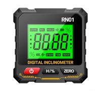 Détecteur d'angle numérique RN01 avec base magnétique pour le travail du bois - Inclinomètre LCD rétroéclairé niveau ± 0,3 ° Précision 2,57 pouces