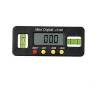 Détecteur d'angle pour travail du bois 200 mm pour fonction zéro maintien | Longueur : 200 mm, base magnétique, écran LCD, résolution de 0,1°, unités degrés/pente/mm/m