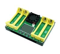 Détecteur de batterie convivial à 4 canaux avec écran LCD et ventilateur de refroidissement pour tester la capacité, refroidissement efficace des cellules alimentées par type C