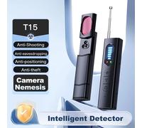 Détecteur de caméra cachée Anti-espion, traceur GPS de voiture, dispositif d'écoute, Bug RF sans fil, Scanner de tous les signaux, Gadget de Protection de sécurité T15