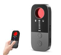 Détecteur de Caméra Cachée,Détecteur Micro Espion 7-en-1,Détecteur RF sans Fil avec 5 Niveaux de Sensibilité,avec Alarme Vibratoire et Éclairage LED,Mini Détecteur de Caméra pour Hôtels/Maison/Bureau