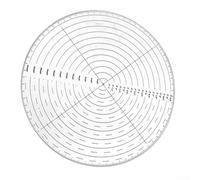 Détecteur de centre rond de 25,4 cm avec double échelle, jauge de cercle en acrylique et règle de travail du bois pour dessiner des cercles de 2,5 à 25,4 cm sur bois, métal, verre, projets d'art et