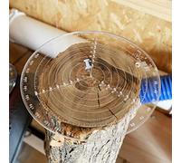 Détecteur de centre rond, outil de recherche de centre acrylique de 200 mm avec une bonne transmission de la lumière et une haute définition, boussole de travail du bois pour tour et bois