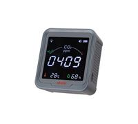 VEVOR Détecteur CO2 400-5000 ppm Moniteur Dioxyde de Carbone Qualité de l'Air avec Affichage Température Humidité, Câble de Capteur NDIR 4,5 m, pour Utilisation en Extérieur, Maison, Bureau, Voiture