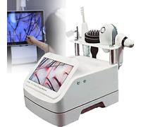 DéTecteur De Cuir Chevelu 10 Pouces, Appareil De Massage 5 En 1 Pour La Peau, Le SéBum Et L'Analyse, Analyseur De Cheveux Avec 5 PoignéEs, Pour La Perte De Cheveux, L'Hydratation, La Souplesse Et Le