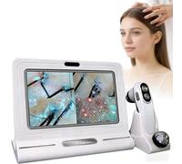 Détecteur de cuir chevelu professionnel Caméra pour follicules pileux Écran 11 pouces avec Mémoire intégrée Aucun téléphone ni application requis Zoom 50x/200x
