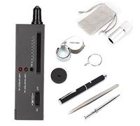 Detecteur de Diamants, Stylo Testeur de Bijoux Professionnel avec Loupe 10x 21mm et Miroirs en Cœur pour Identification de Pierres Précieuses, Saphir, Ru ristal, Agate, Jade pour Bijoutiers