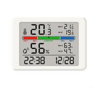Détecteur de dioxyde de carbone avec température et humidité, plage de 400 à 5000 ppm, affichage LED 4 couleurs en temps réel, étalonnage automatique, double USB et