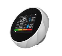 Détecteur de dioxyde de carbone - Compteur de qualité d'air avec date et heure | Moniteur portable de température domestique, détecteur d'humidité connecté au téléphone pour la maison,